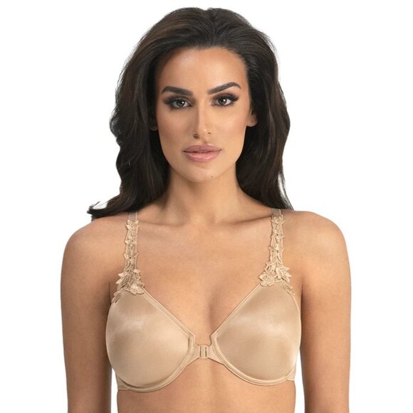 NWT Dominique Meryl Minimizer Bra Sz 36C Mocha Front Closure Seamless 7050 - Picture 1 of 7